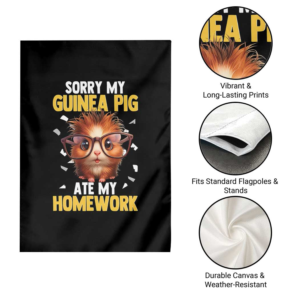 Funny My Guinea Pig Ate My Homework Garden Flag Gift For Rodent Lovers - Wonder Print Shop