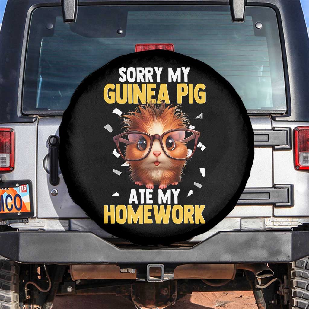 Funny My Guinea Pig Ate My Homework Spare Tire Cover Gift For Rodent Lovers - Wonder Print Shop