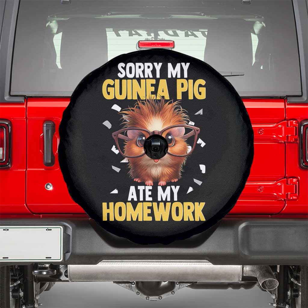 Funny My Guinea Pig Ate My Homework Spare Tire Cover Gift For Rodent Lovers - Wonder Print Shop