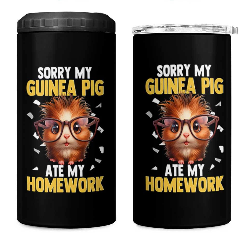 Funny My Guinea Pig Ate My Homework 4 in 1 Can Cooler Tumbler Gift For Rodent Lovers - Wonder Print Shop