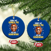 Funny My Guinea Pig Ate My Homework Ceramic Ornament Gift For Rodent Lovers - Wonder Print Shop