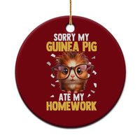 Funny My Guinea Pig Ate My Homework Ceramic Ornament Gift For Rodent Lovers - Wonder Print Shop