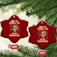 Funny My Guinea Pig Ate My Homework Ceramic Ornament Gift For Rodent Lovers - Wonder Print Shop