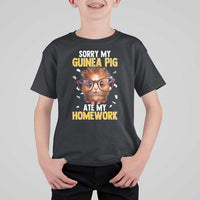 Funny My Guinea Pig Ate My Homework T Shirt For Kid Gift For Rodent Lovers - Wonder Print Shop