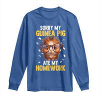 Funny My Guinea Pig Ate My Homework Long Sleeve Shirt Gift For Rodent Lovers - Wonder Print Shop