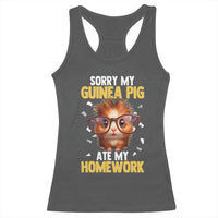 Funny My Guinea Pig Ate My Homework Racerback Tank Top Gift For Rodent Lovers - Wonder Print Shop
