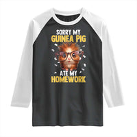 Funny My Guinea Pig Ate My Homework Raglan Shirt Gift For Rodent Lovers - Wonder Print Shop