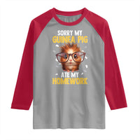 Funny My Guinea Pig Ate My Homework Raglan Shirt Gift For Rodent Lovers - Wonder Print Shop