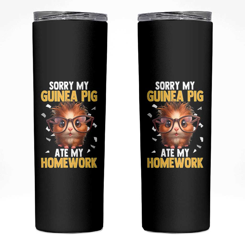 Funny My Guinea Pig Ate My Homework Skinny Tumbler Gift For Rodent Lovers - Wonder Print Shop