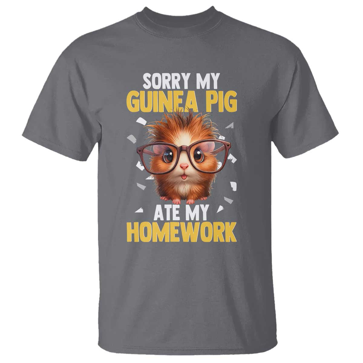 Funny My Guinea Pig Ate My Homework T Shirt Gift For Rodent Lovers - Wonder Print Shop