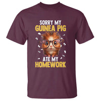 Funny My Guinea Pig Ate My Homework T Shirt Gift For Rodent Lovers - Wonder Print Shop