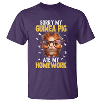 Funny My Guinea Pig Ate My Homework T Shirt Gift For Rodent Lovers - Wonder Print Shop
