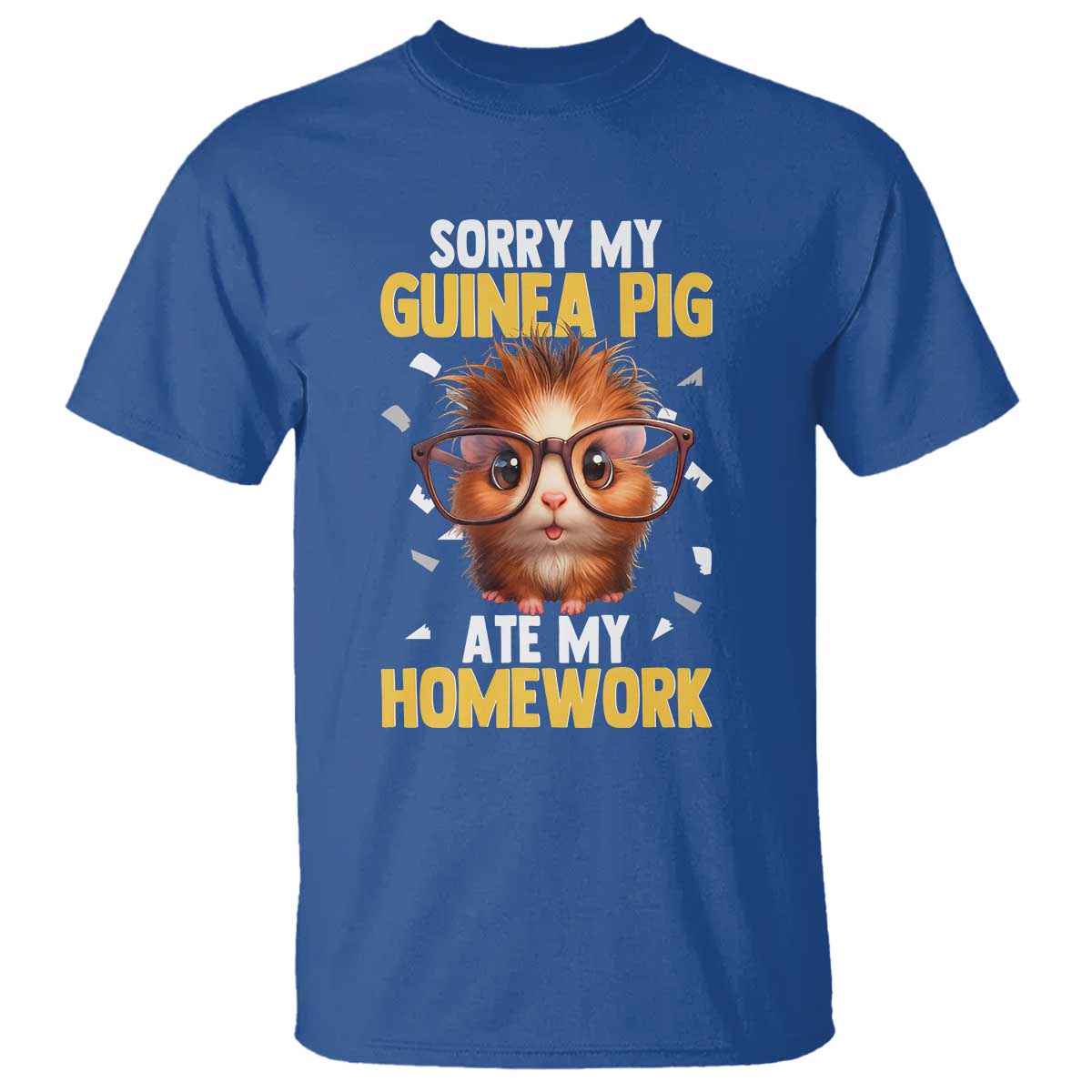 Funny My Guinea Pig Ate My Homework T Shirt Gift For Rodent Lovers - Wonder Print Shop