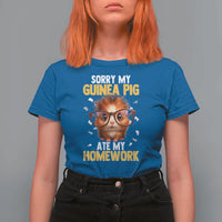 Funny My Guinea Pig Ate My Homework T Shirt For Women Gift For Rodent Lovers - Wonder Print Shop