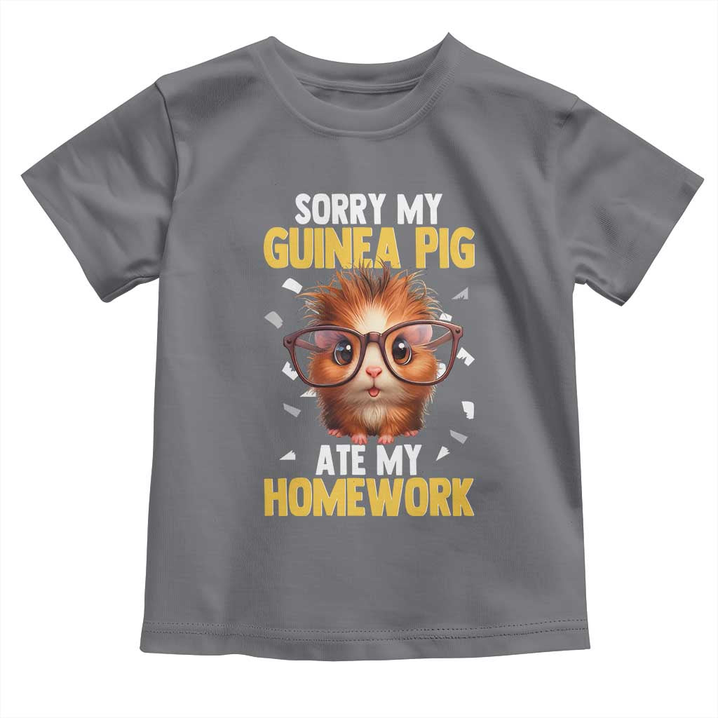 Funny My Guinea Pig Ate My Homework Toddler T Shirt Gift For Rodent Lovers - Wonder Print Shop