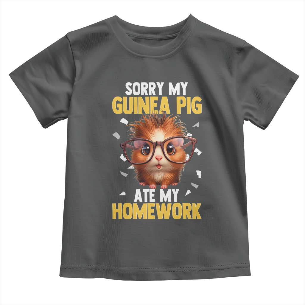 Funny My Guinea Pig Ate My Homework Toddler T Shirt Gift For Rodent Lovers - Wonder Print Shop