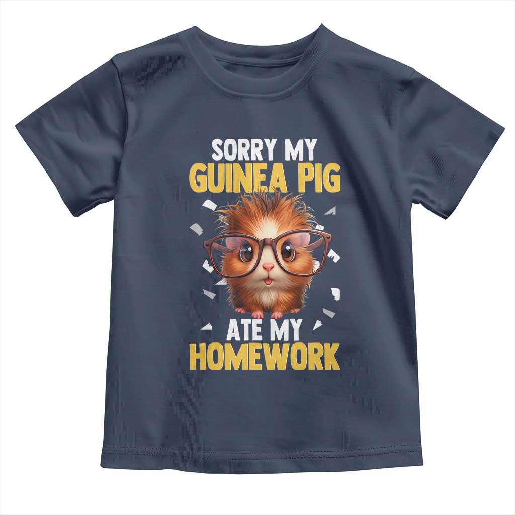 Funny My Guinea Pig Ate My Homework Toddler T Shirt Gift For Rodent Lovers - Wonder Print Shop