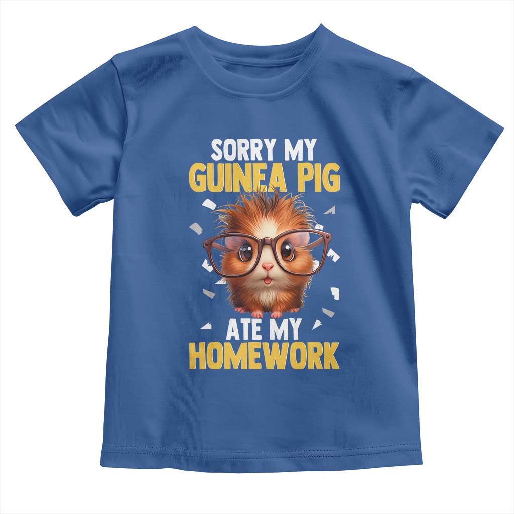 Funny My Guinea Pig Ate My Homework Toddler T Shirt Gift For Rodent Lovers - Wonder Print Shop