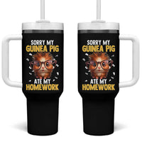 Funny My Guinea Pig Ate My Homework Tumbler With Handle Gift For Rodent Lovers - Wonder Print Shop