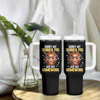 Funny My Guinea Pig Ate My Homework Tumbler With Handle Gift For Rodent Lovers - Wonder Print Shop