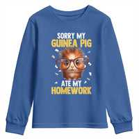 Funny My Guinea Pig Ate My Homework Youth Sweatshirt Gift For Rodent Lovers - Wonder Print Shop