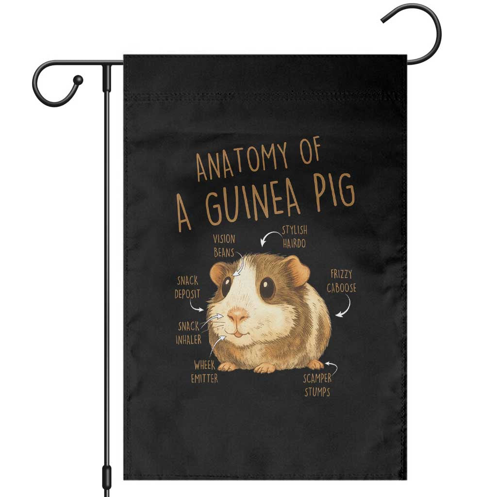 Anatomy Of A Guinea Pig Garden Flag Funny Cavy Lover Animal Anatomy Gift - Wonder Print Shop