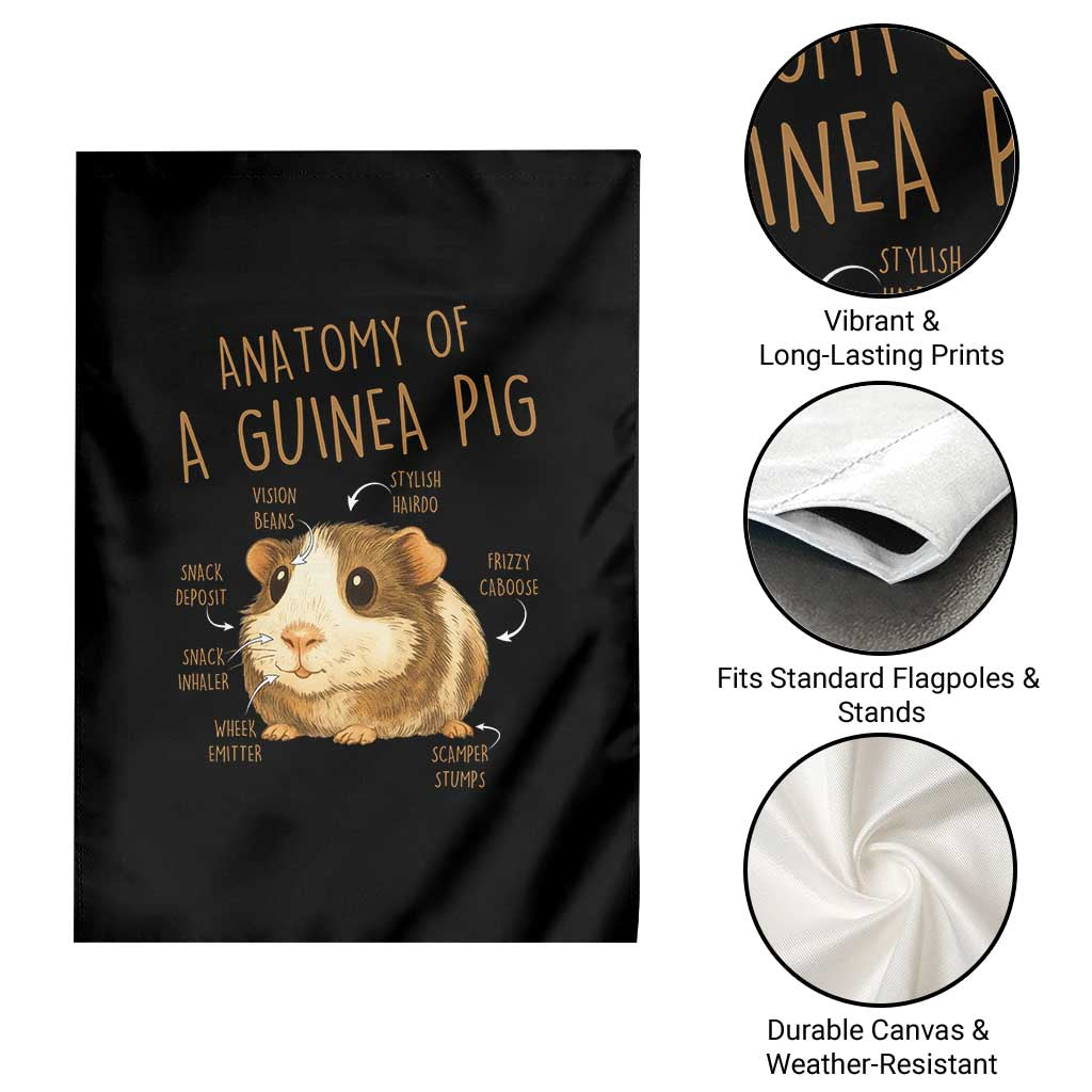 Anatomy Of A Guinea Pig Garden Flag Funny Cavy Lover Animal Anatomy Gift - Wonder Print Shop