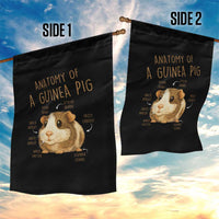 Anatomy Of A Guinea Pig Garden Flag Funny Cavy Lover Animal Anatomy Gift - Wonder Print Shop