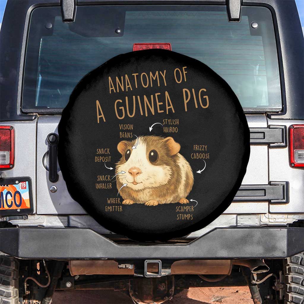 Anatomy Of A Guinea Pig Spare Tire Cover Funny Cavy Lover Animal Anatomy Gift - Wonder Print Shop