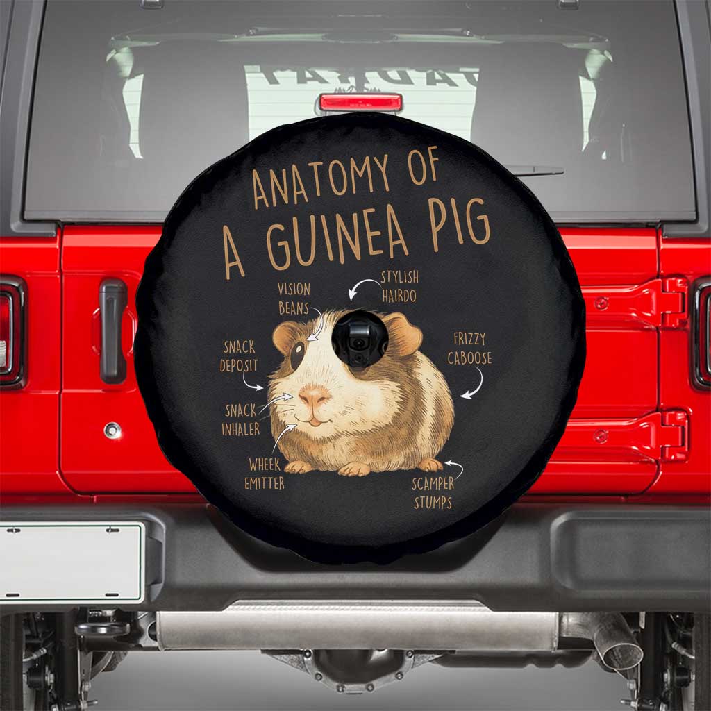 Anatomy Of A Guinea Pig Spare Tire Cover Funny Cavy Lover Animal Anatomy Gift - Wonder Print Shop