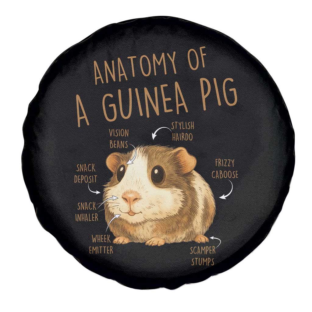 Anatomy Of A Guinea Pig Spare Tire Cover Funny Cavy Lover Animal Anatomy Gift - Wonder Print Shop