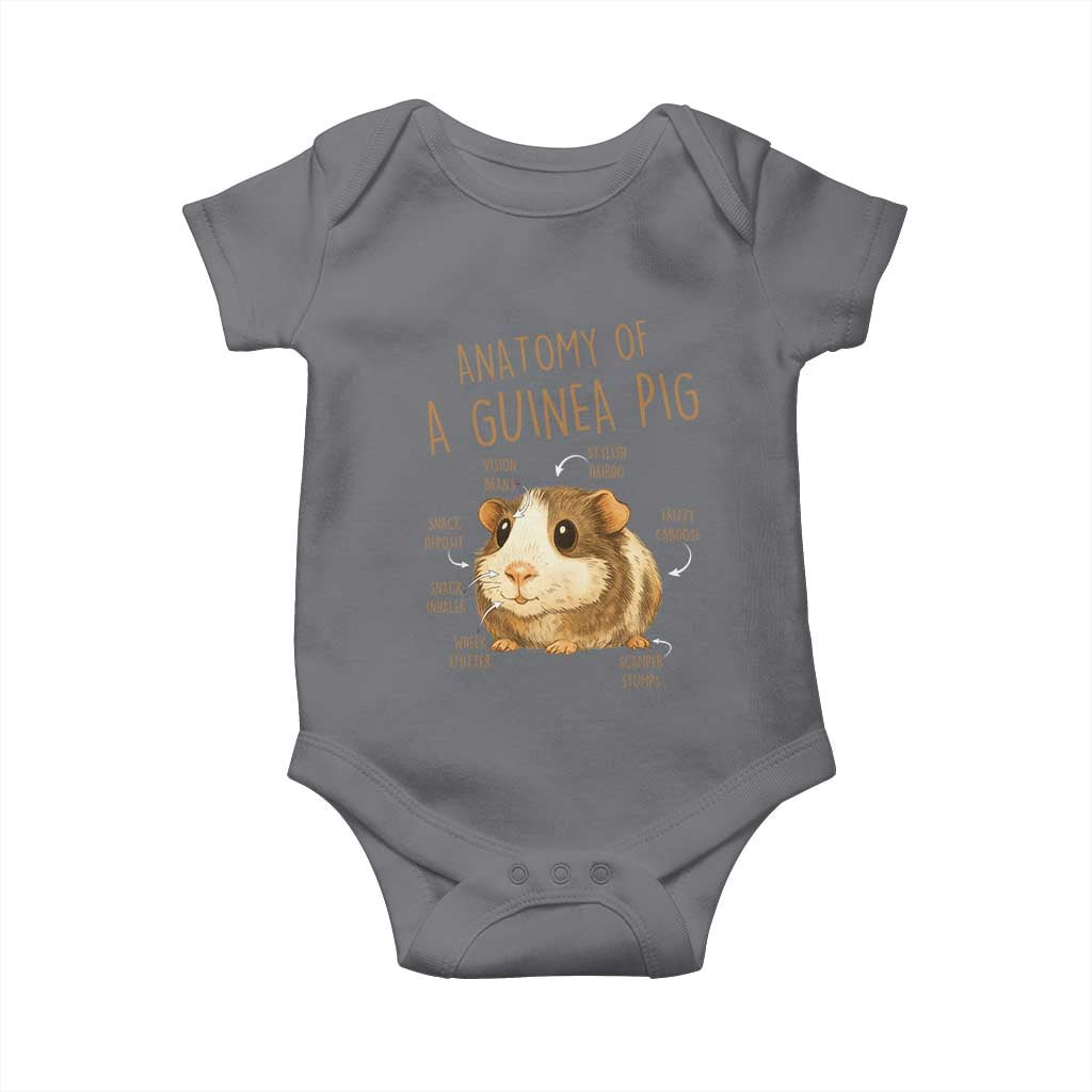 Anatomy Of A Guinea Pig Baby Onesie Funny Cavy Lover Animal Anatomy Gift - Wonder Print Shop