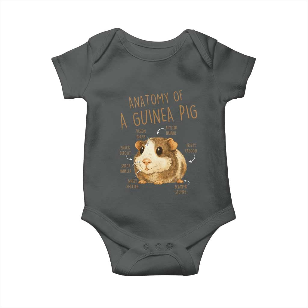 Anatomy Of A Guinea Pig Baby Onesie Funny Cavy Lover Animal Anatomy Gift - Wonder Print Shop