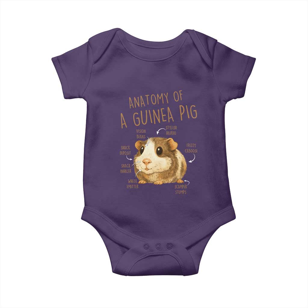 Anatomy Of A Guinea Pig Baby Onesie Funny Cavy Lover Animal Anatomy Gift - Wonder Print Shop