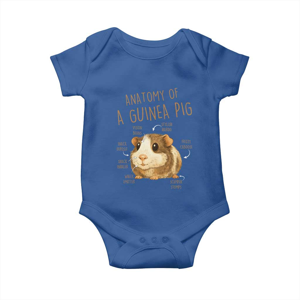 Anatomy Of A Guinea Pig Baby Onesie Funny Cavy Lover Animal Anatomy Gift - Wonder Print Shop