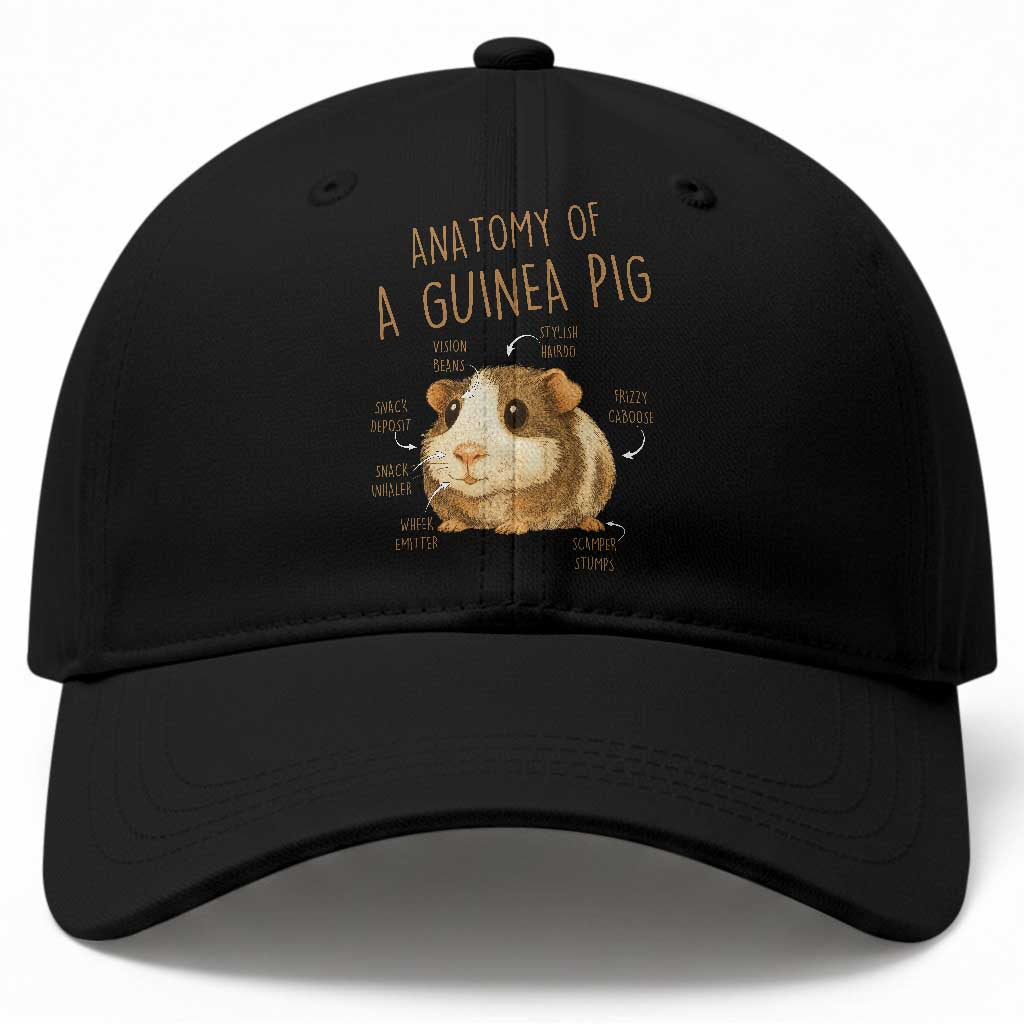 Anatomy Of A Guinea Pig Baseball Cap Funny Cavy Lover Animal Anatomy Gift