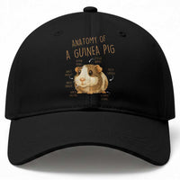 Anatomy Of A Guinea Pig Baseball Cap Funny Cavy Lover Animal Anatomy Gift