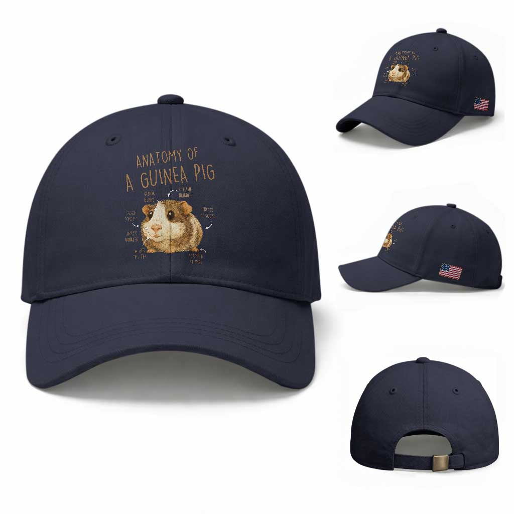 Anatomy Of A Guinea Pig Baseball Cap Funny Cavy Lover Animal Anatomy Gift