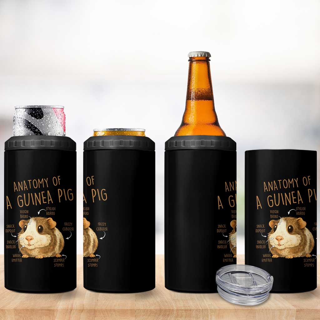 Anatomy Of A Guinea Pig 4 in 1 Can Cooler Tumbler Funny Cavy Lover Animal Anatomy Gift - Wonder Print Shop