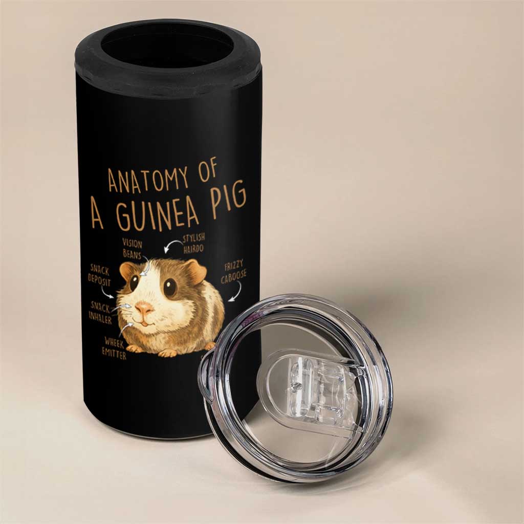 Anatomy Of A Guinea Pig 4 in 1 Can Cooler Tumbler Funny Cavy Lover Animal Anatomy Gift - Wonder Print Shop