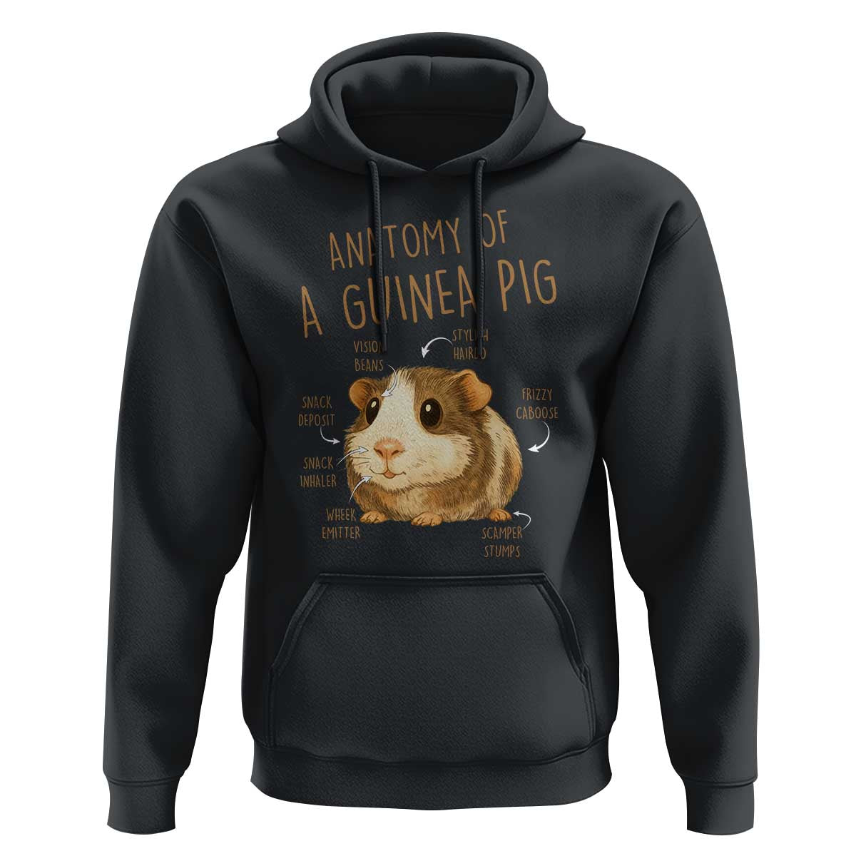 Anatomy Of A Guinea Pig Hoodie Funny Cavy Lover Animal Anatomy Gift - Wonder Print Shop