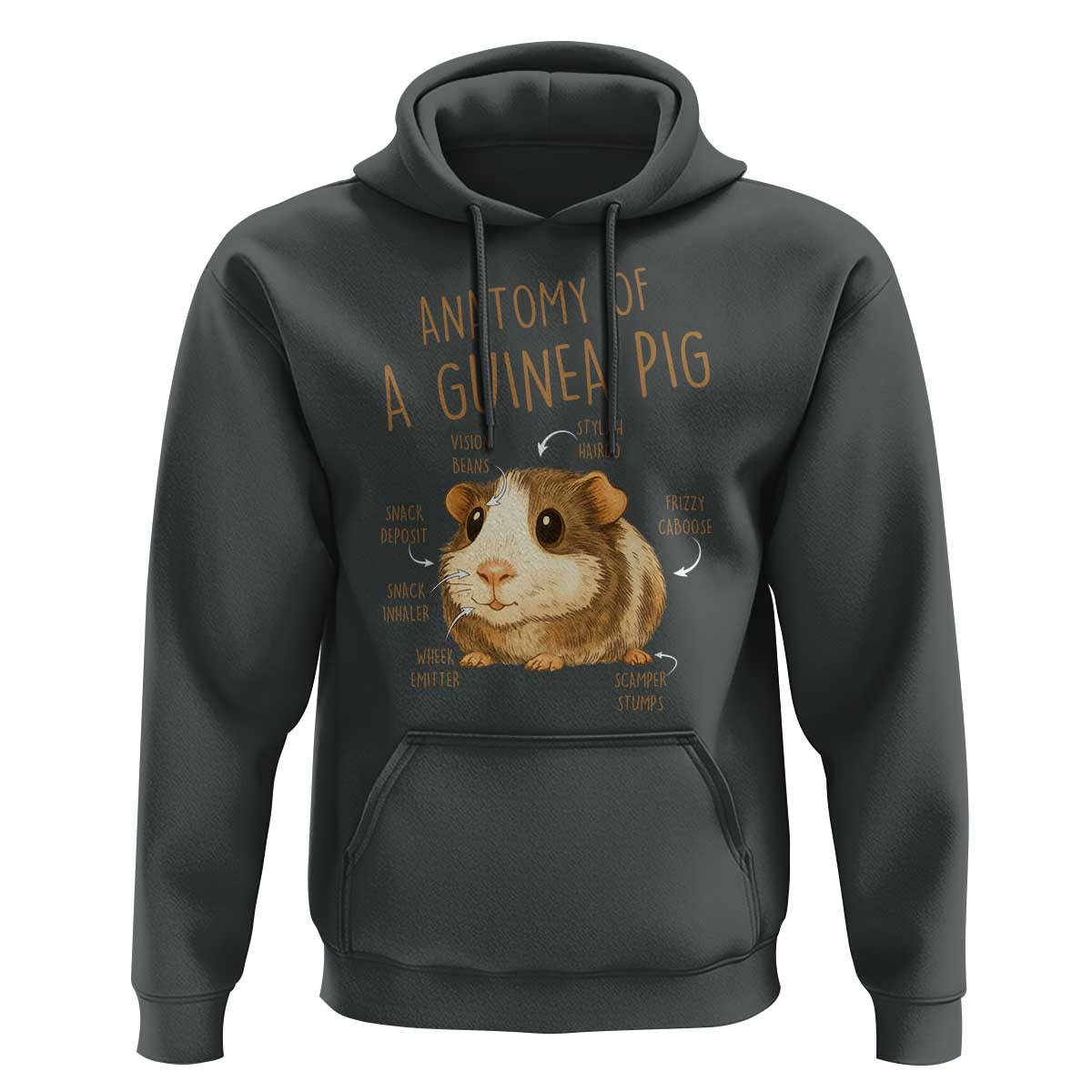 Anatomy Of A Guinea Pig Hoodie Funny Cavy Lover Animal Anatomy Gift - Wonder Print Shop