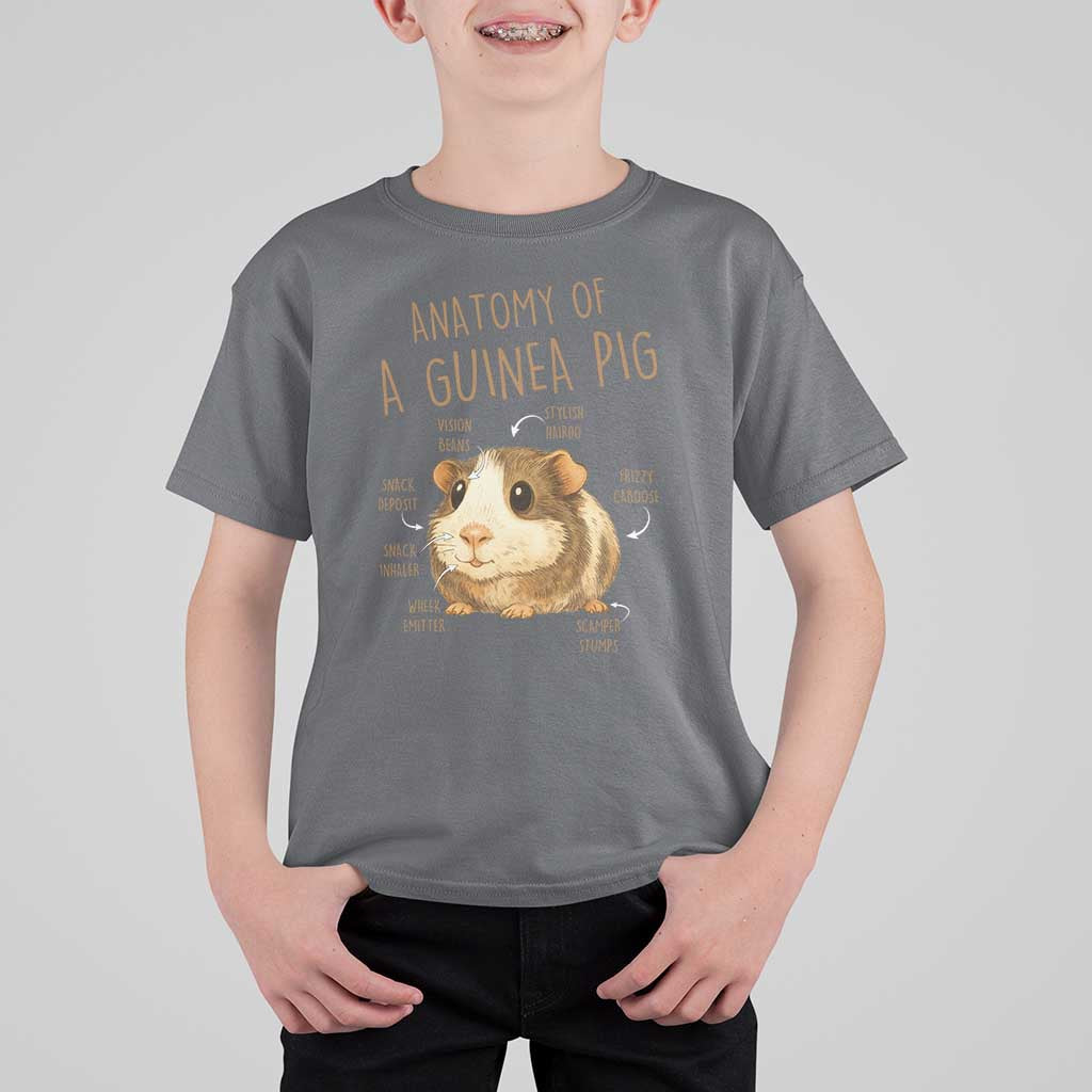 Anatomy Of A Guinea Pig T Shirt For Kid Funny Cavy Lover Animal Anatomy Gift - Wonder Print Shop