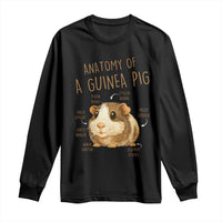 Anatomy Of A Guinea Pig Long Sleeve Shirt Funny Cavy Lover Animal Anatomy Gift - Wonder Print Shop