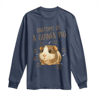 Anatomy Of A Guinea Pig Long Sleeve Shirt Funny Cavy Lover Animal Anatomy Gift - Wonder Print Shop