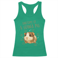 Anatomy Of A Guinea Pig Racerback Tank Top Funny Cavy Lover Animal Anatomy Gift - Wonder Print Shop