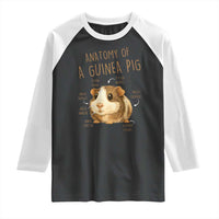 Anatomy Of A Guinea Pig Raglan Shirt Funny Cavy Lover Animal Anatomy Gift - Wonder Print Shop