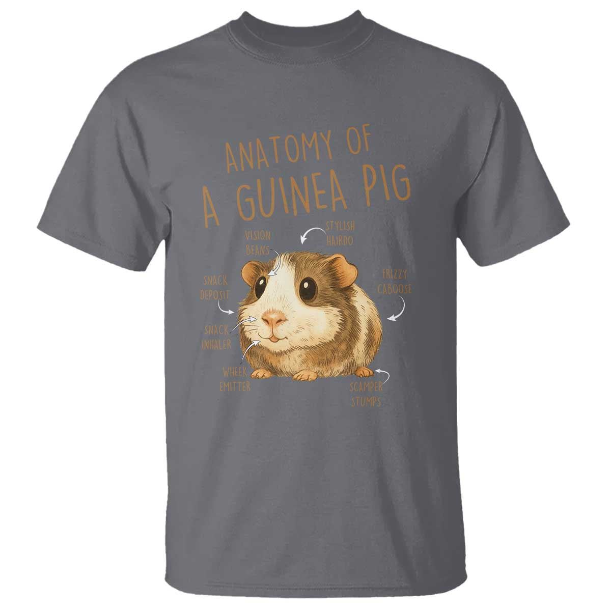 Anatomy Of A Guinea Pig T Shirt Funny Cavy Lover Animal Anatomy Gift - Wonder Print Shop