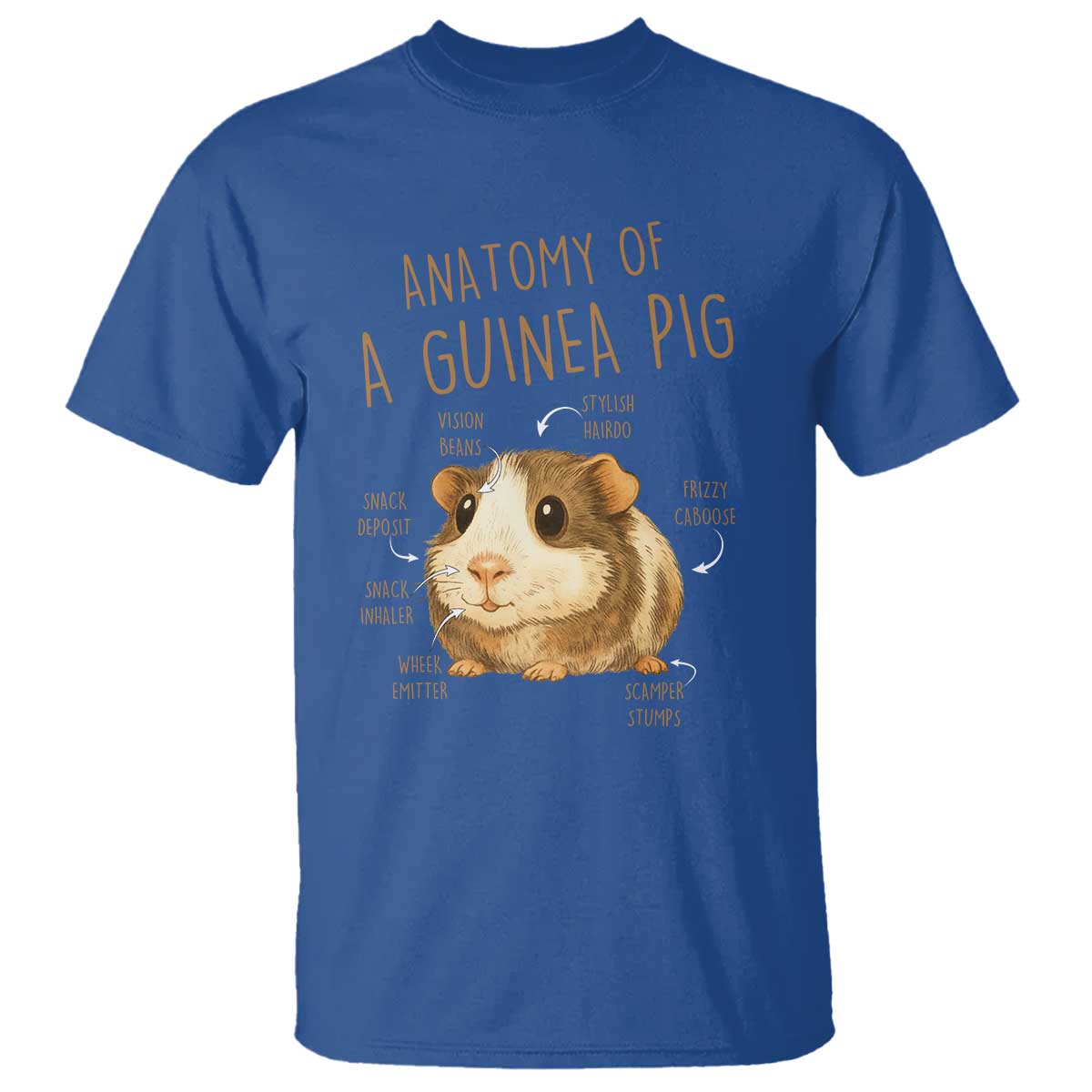 Anatomy Of A Guinea Pig T Shirt Funny Cavy Lover Animal Anatomy Gift - Wonder Print Shop
