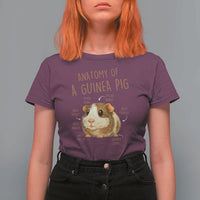 Anatomy Of A Guinea Pig T Shirt For Women Funny Cavy Lover Animal Anatomy Gift - Wonder Print Shop